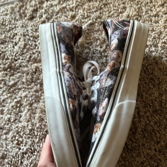 VANS Cat Animal Kittens Kitty ASPCS Rescue Canvas Lace Up Feline 7.5 Sneakers - Picture 4 of 9